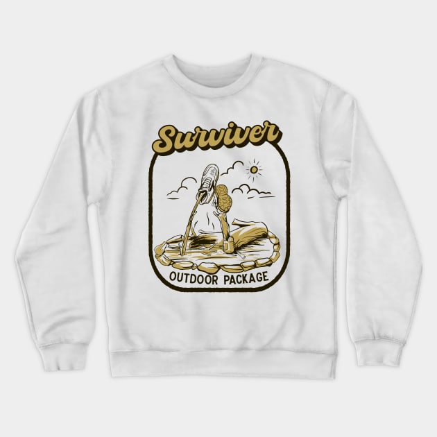 Surviver Outdoor package Crewneck Sweatshirt by Riza Budiarto